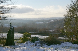 A snow scene, Capel Iwan